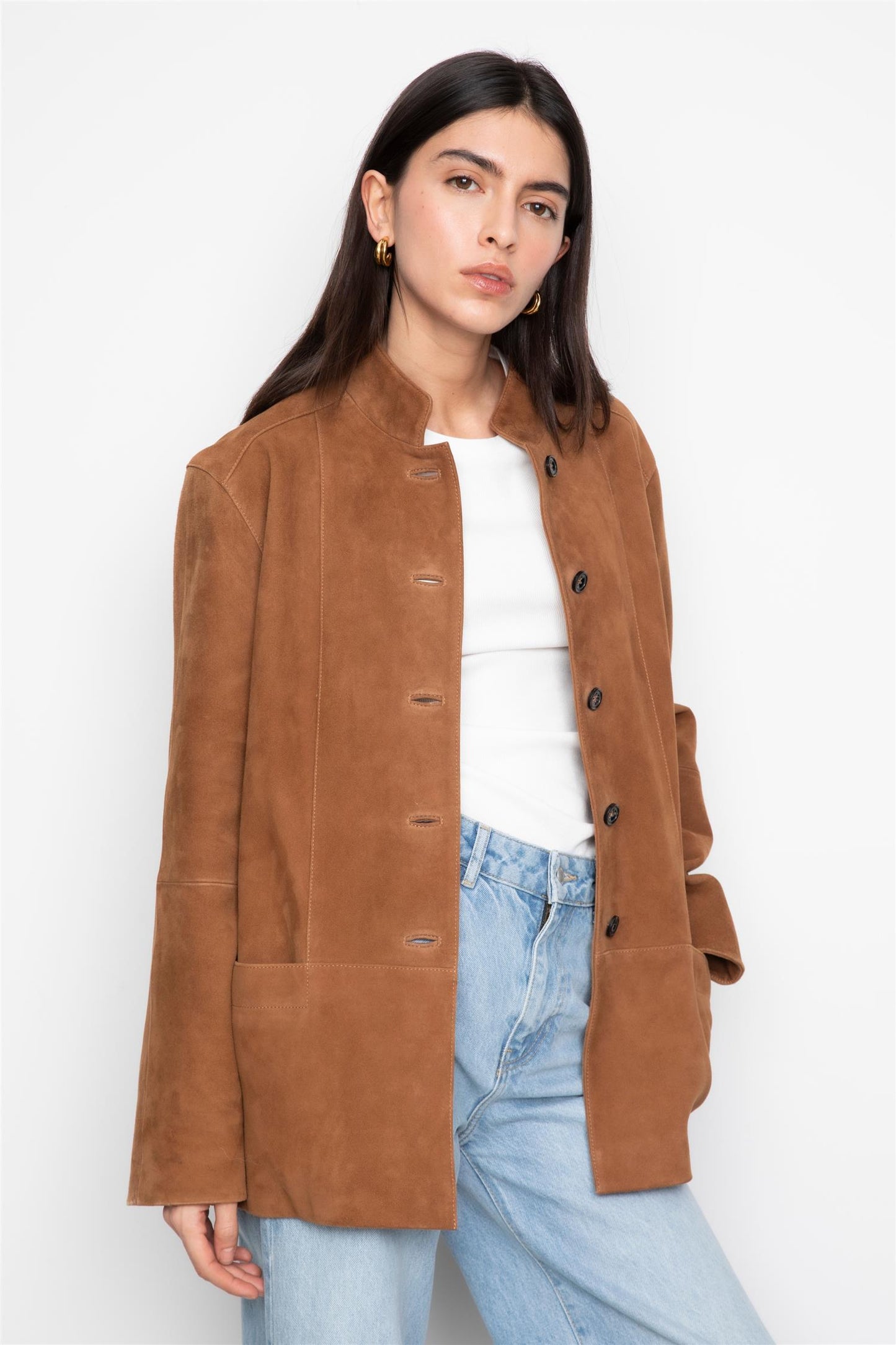Lauren Leather Jacket Caramel Suede
