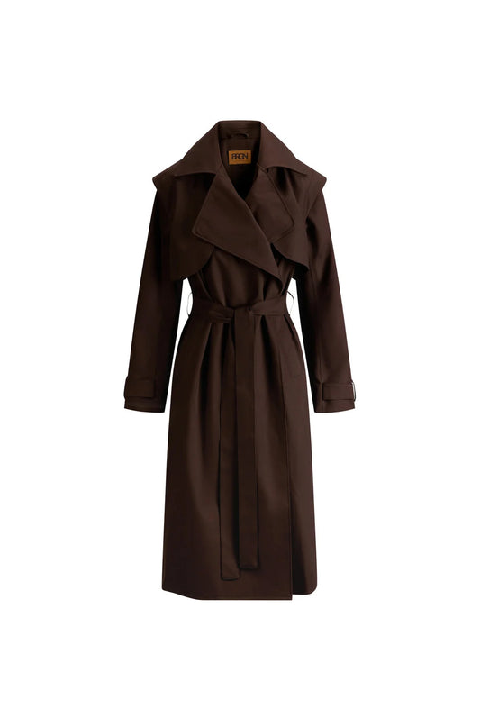 Regndråpe Trench Coat - Brown