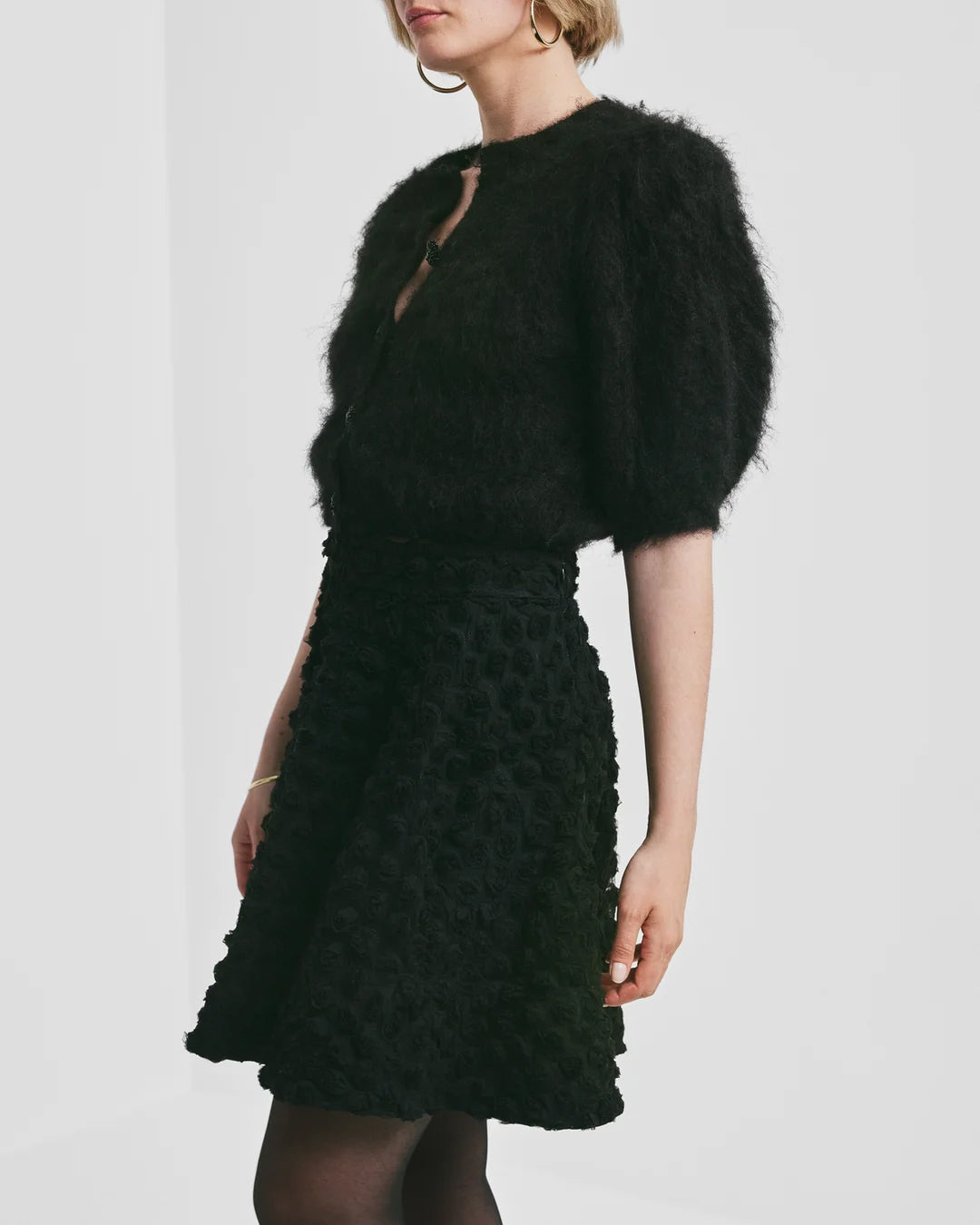 Decorated Mini Skirt Black