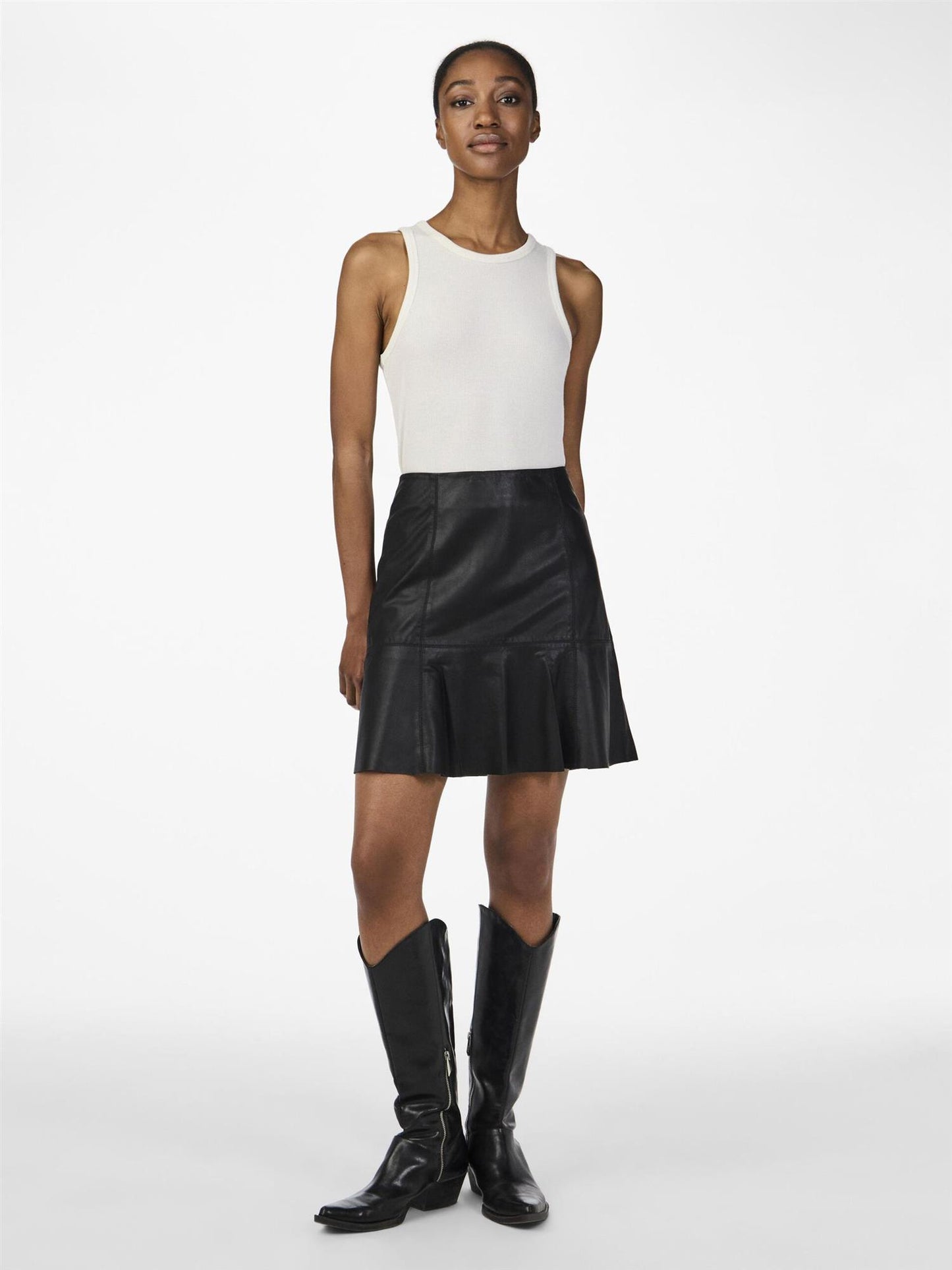 YASColly Naplon Leather Skirt