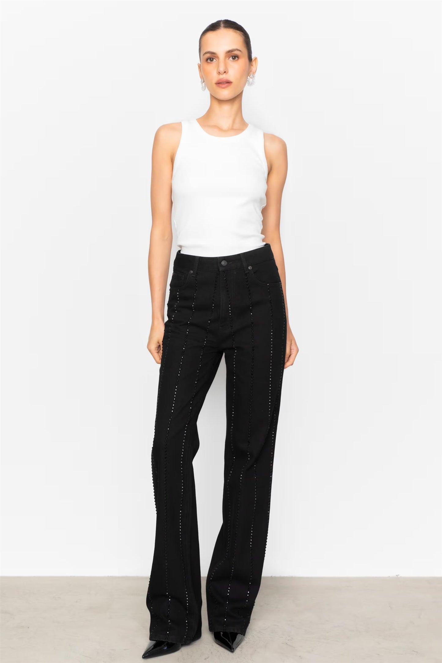 Luca Embellished Sort Med Strass