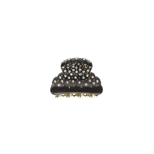 Crystal Hair Claw Small Chocolate Brown