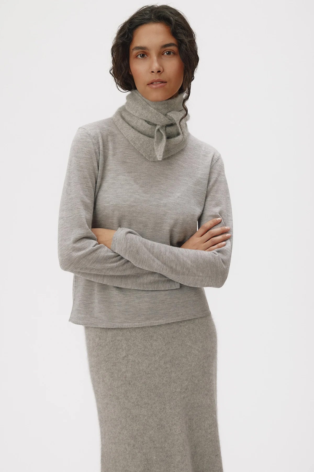 Paula Scarf - Titanium Grey Melange