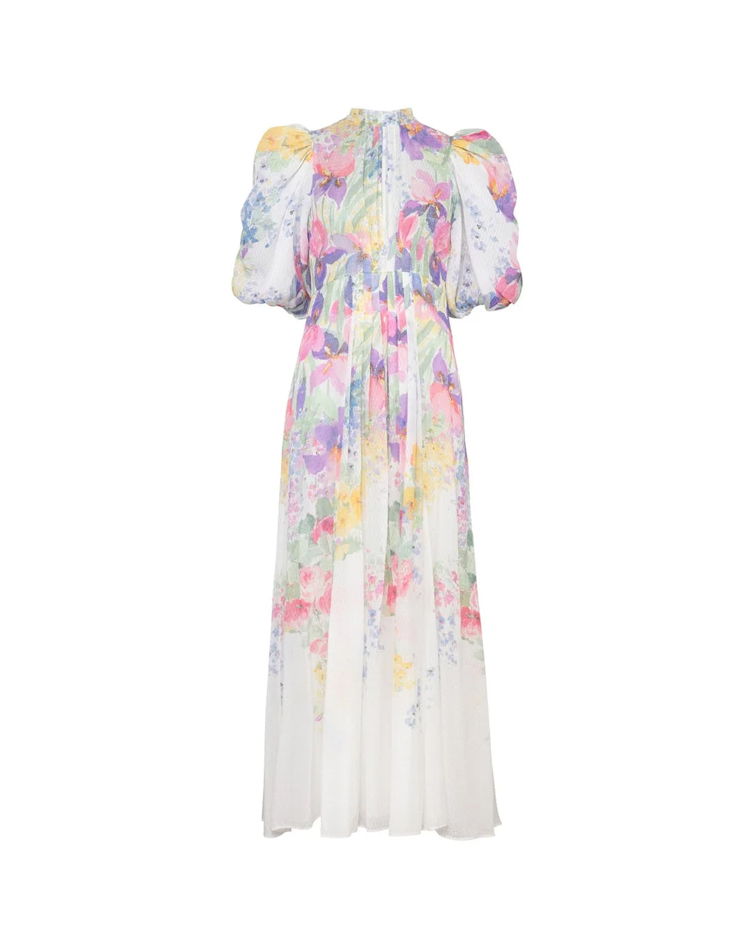 Dotted Georgette Tieback Gown - Flower Meadow