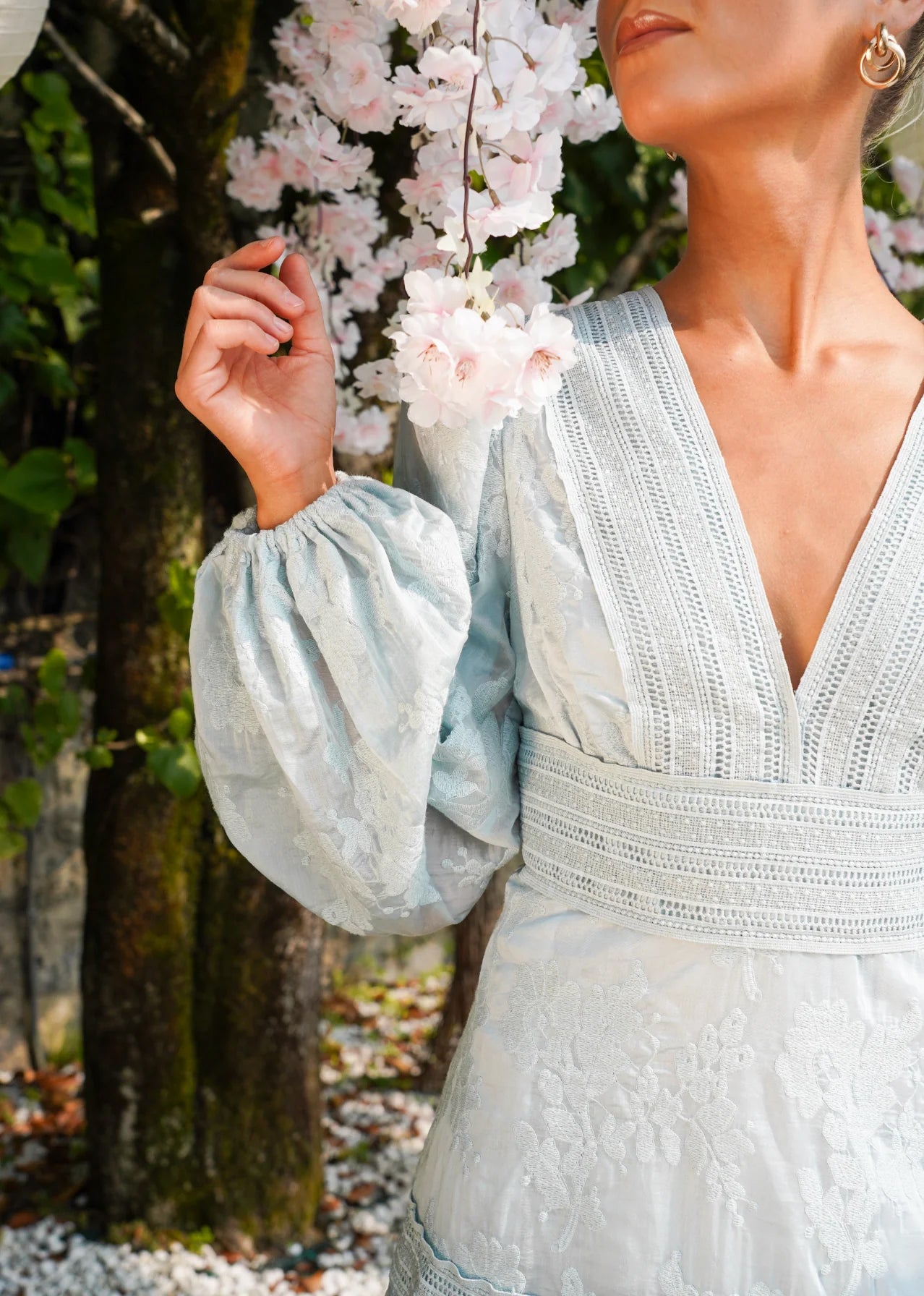 Castle Lace Dress Baby Blue