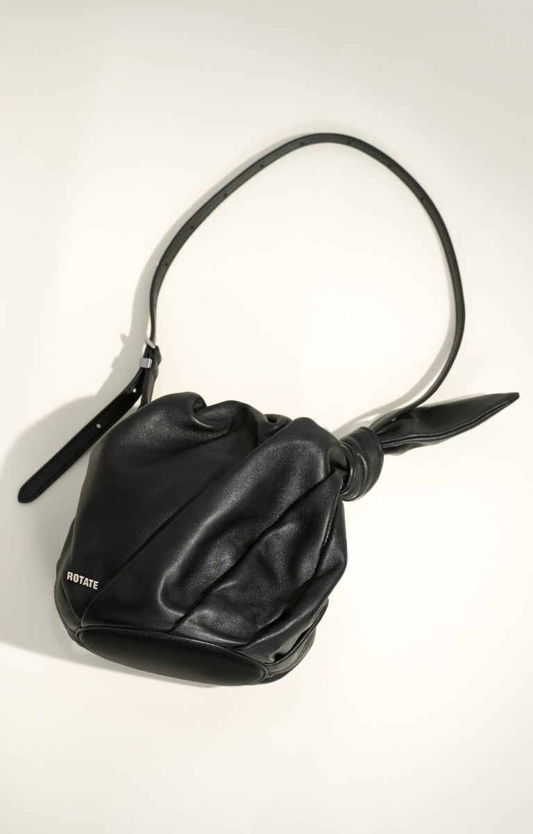 Leather Bon Bon Bag - Black