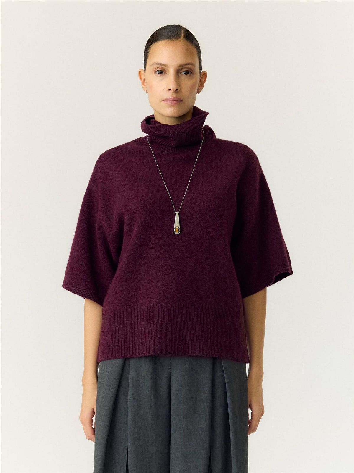 YasEmila Wool Knit Pullover - Fig