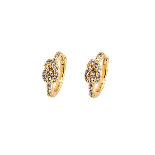 Small Knot Hoops White