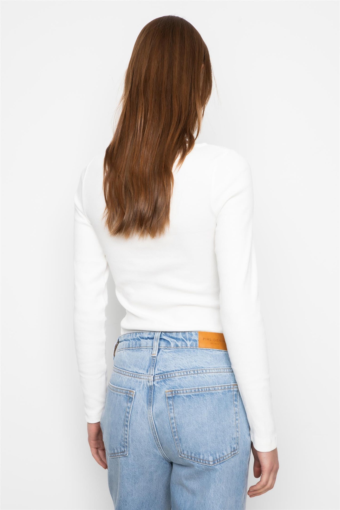 Petronella Rib Boatneck - Off-white