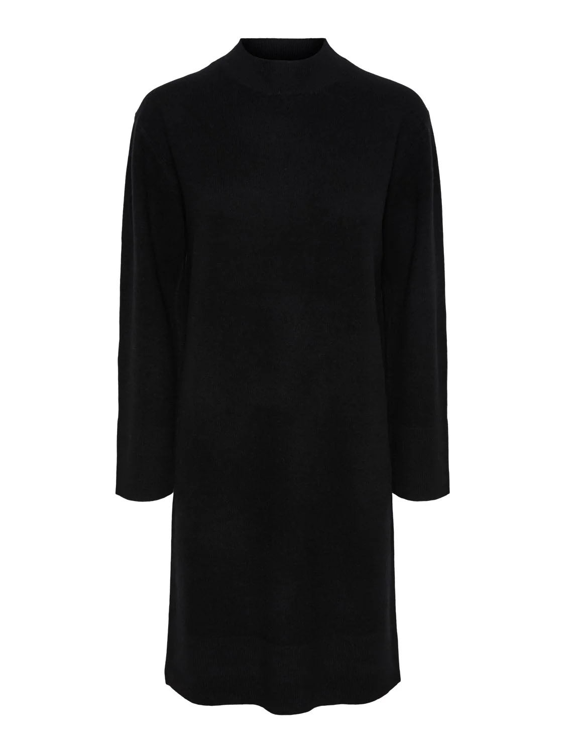 YASEMILIE LS FUNNEL KNIT DRESS Black