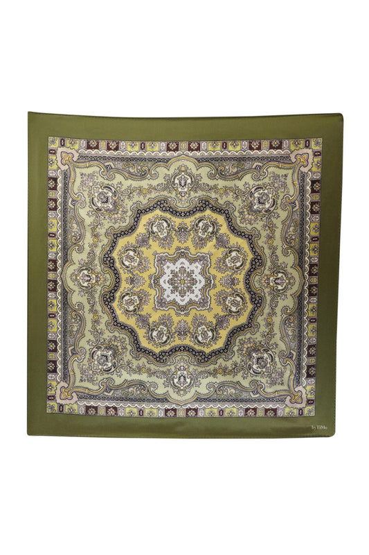 Silk Scarf 60x60 - Forest Paisley