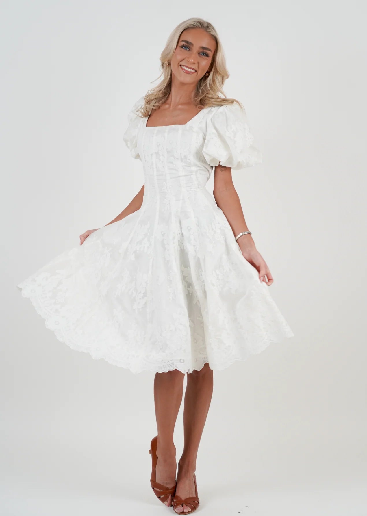 Elina Dress White