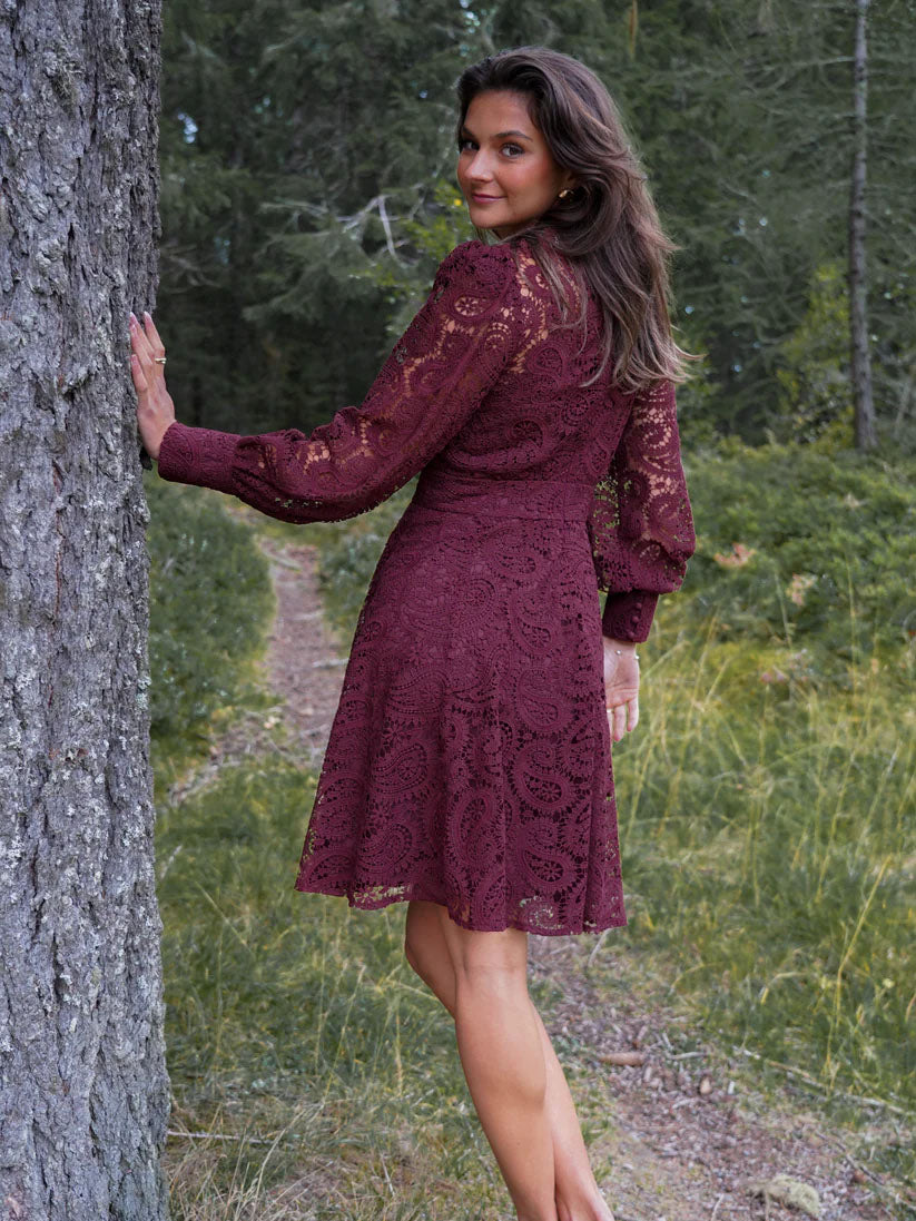 Lace Dress Bordeaux