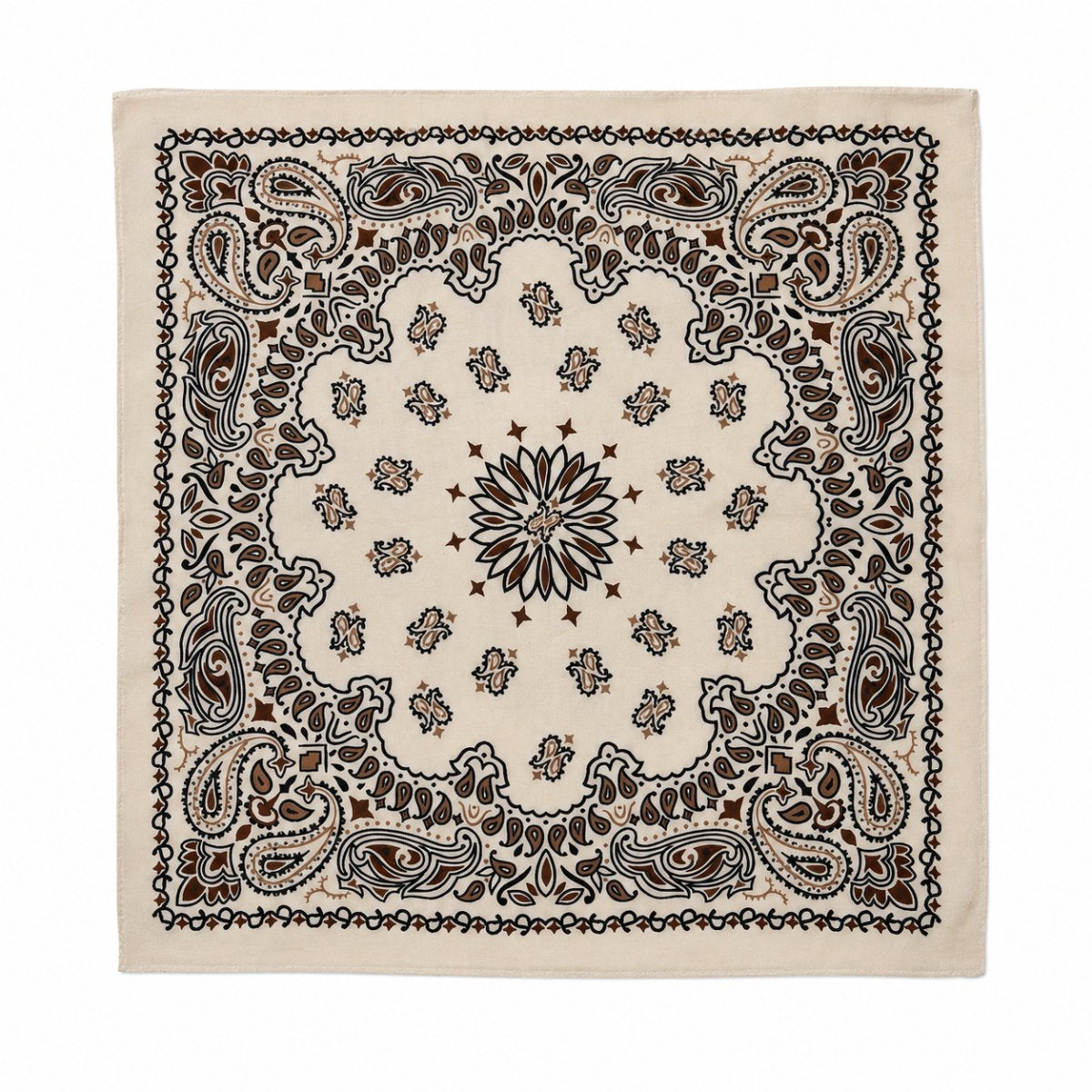 Large Paisley Scarf - Ecru
