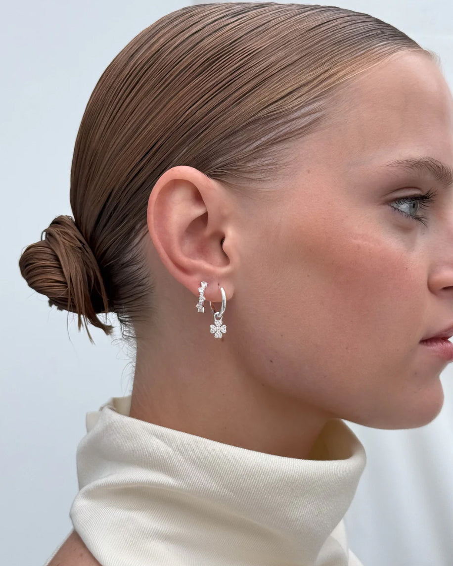 Medium Silver Hoops