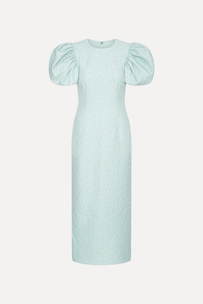 Jacquard Midi Puffy Dress - Plein Air