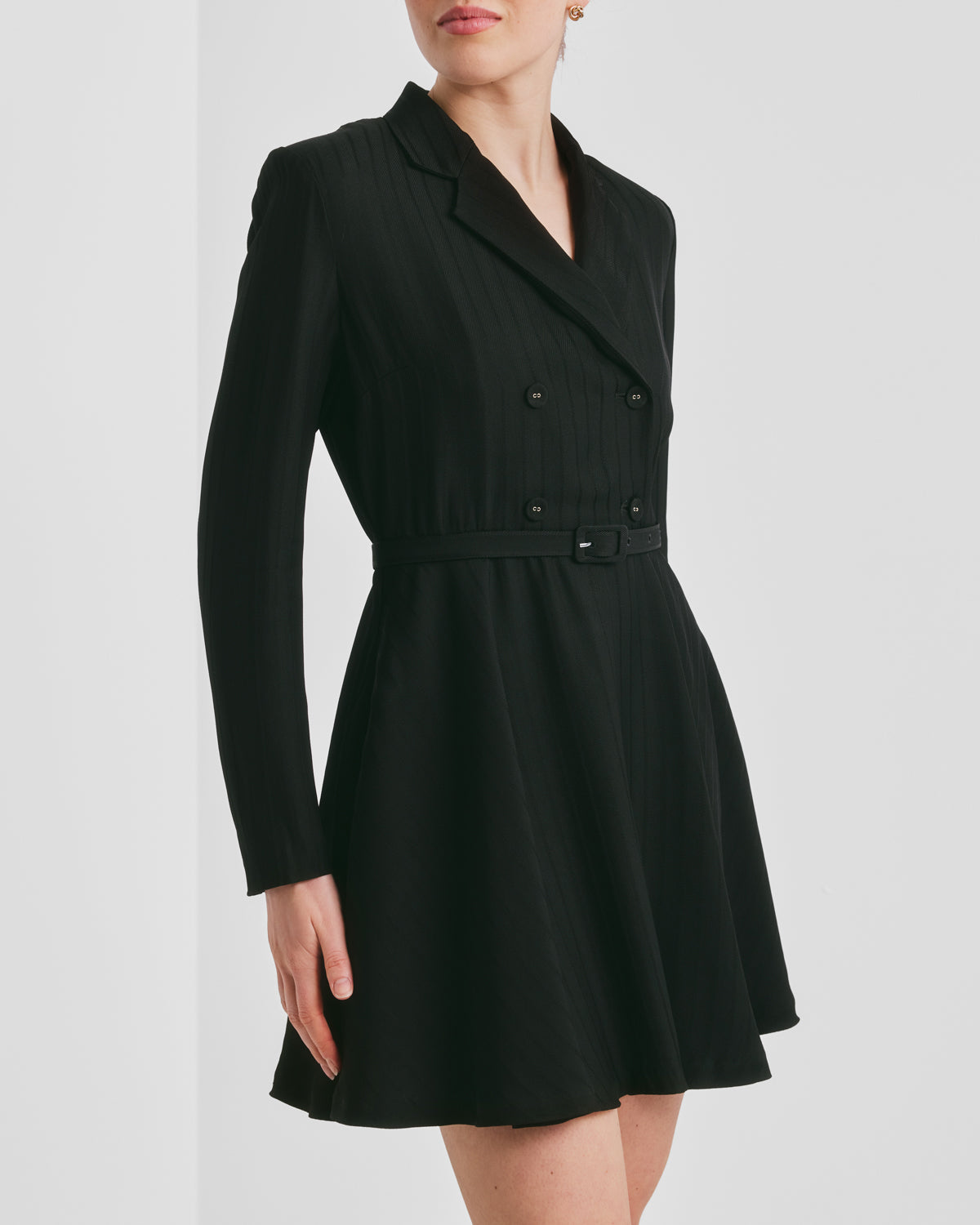 Tailored Mini Dress - Black