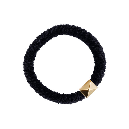 Fluffy Fat Hair Tie W/Gold
