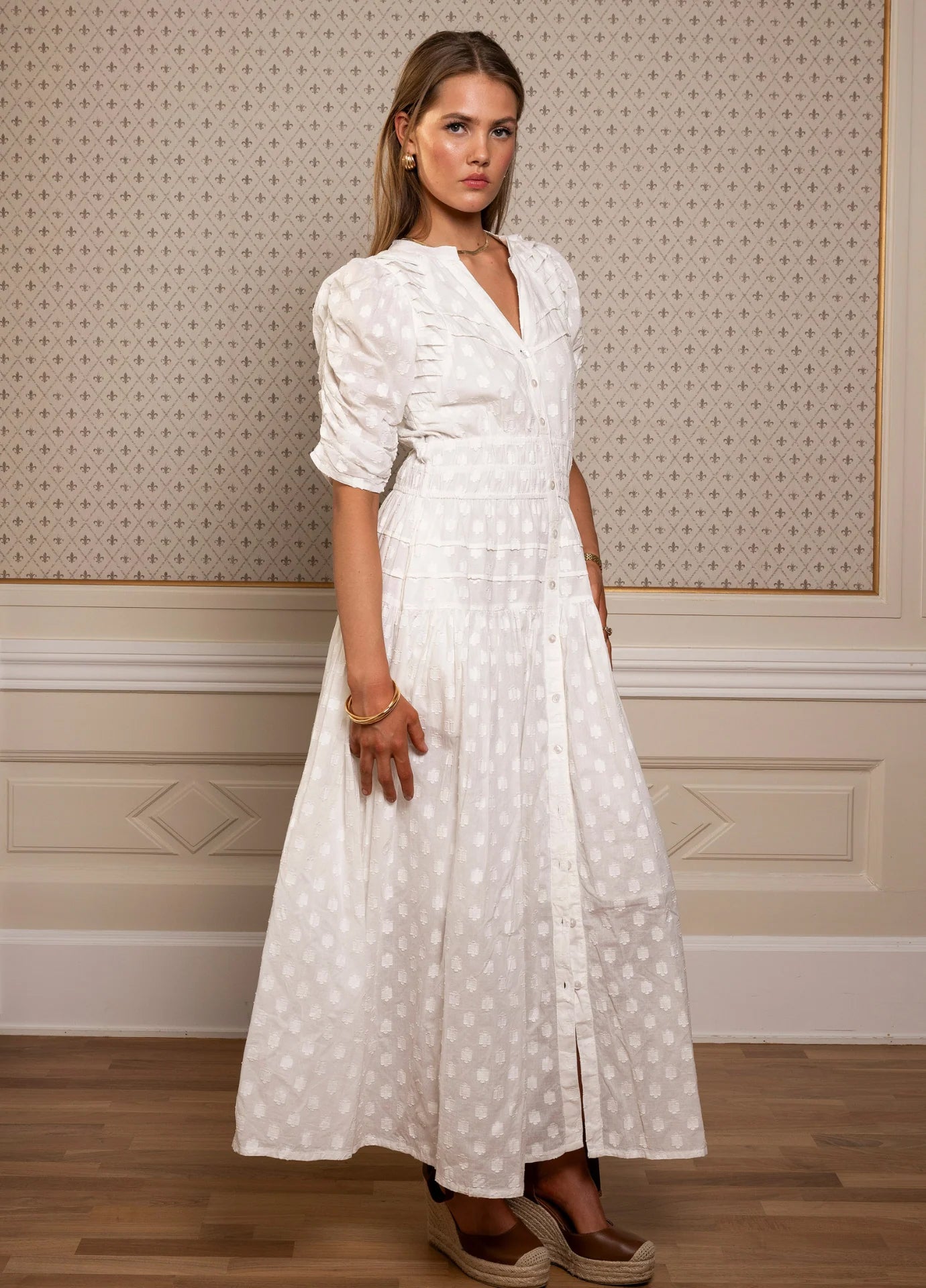 Fabienne Dress - Powder White