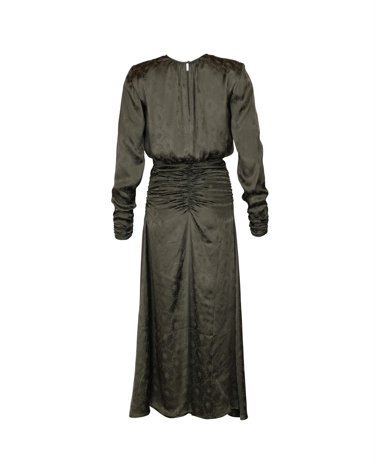 Jacquard Rouching Dress - Forest