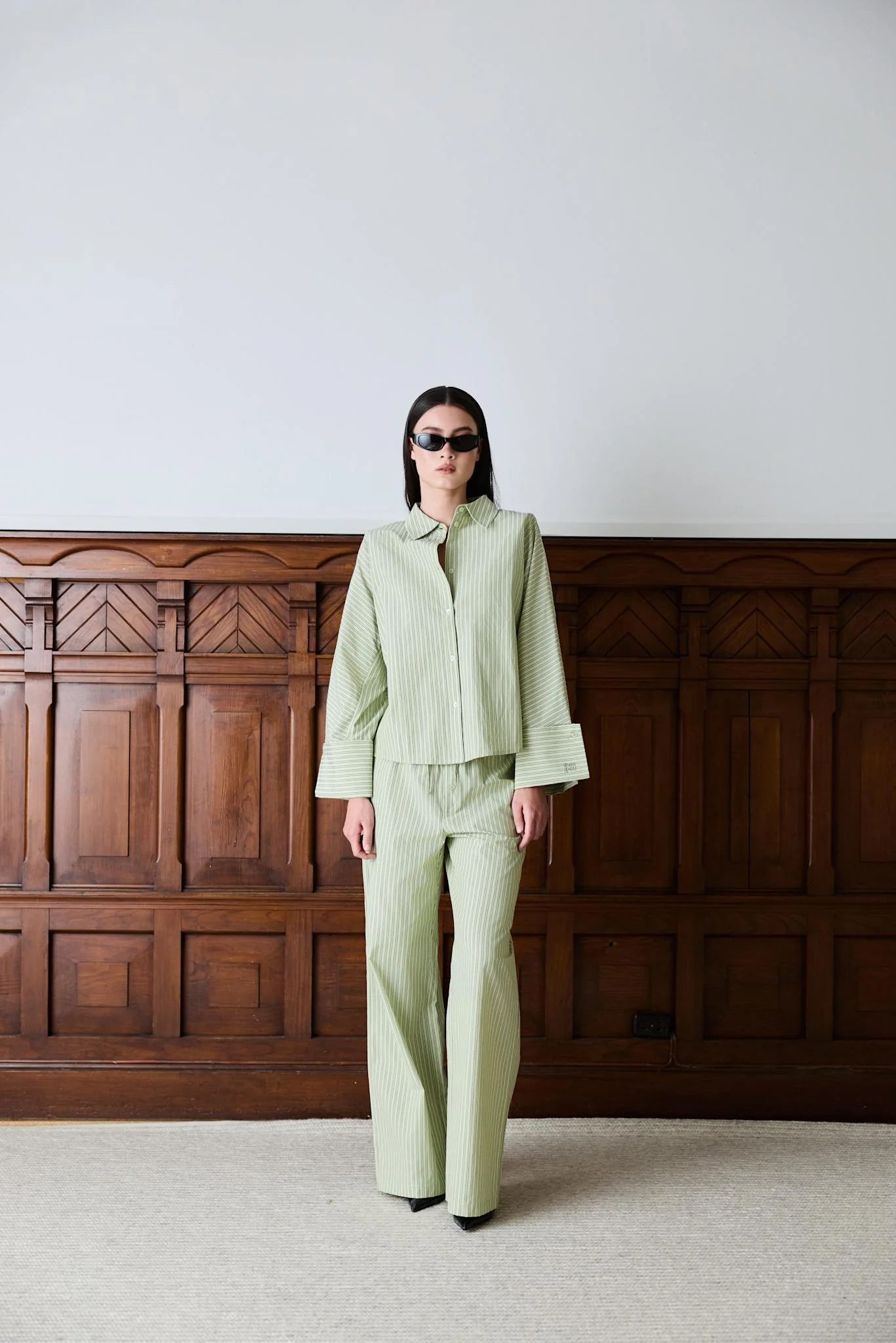 Atari Shirt Sage Stripe - Green