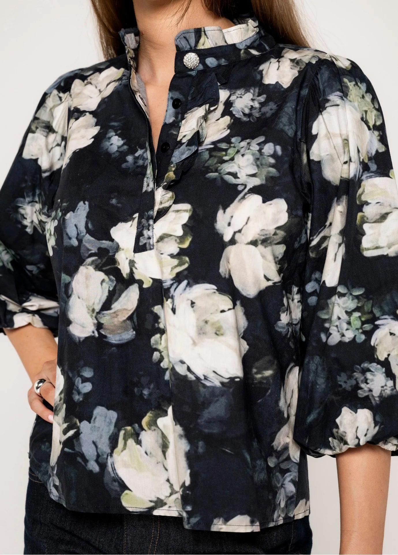 Ella Blouse - Blue Garden