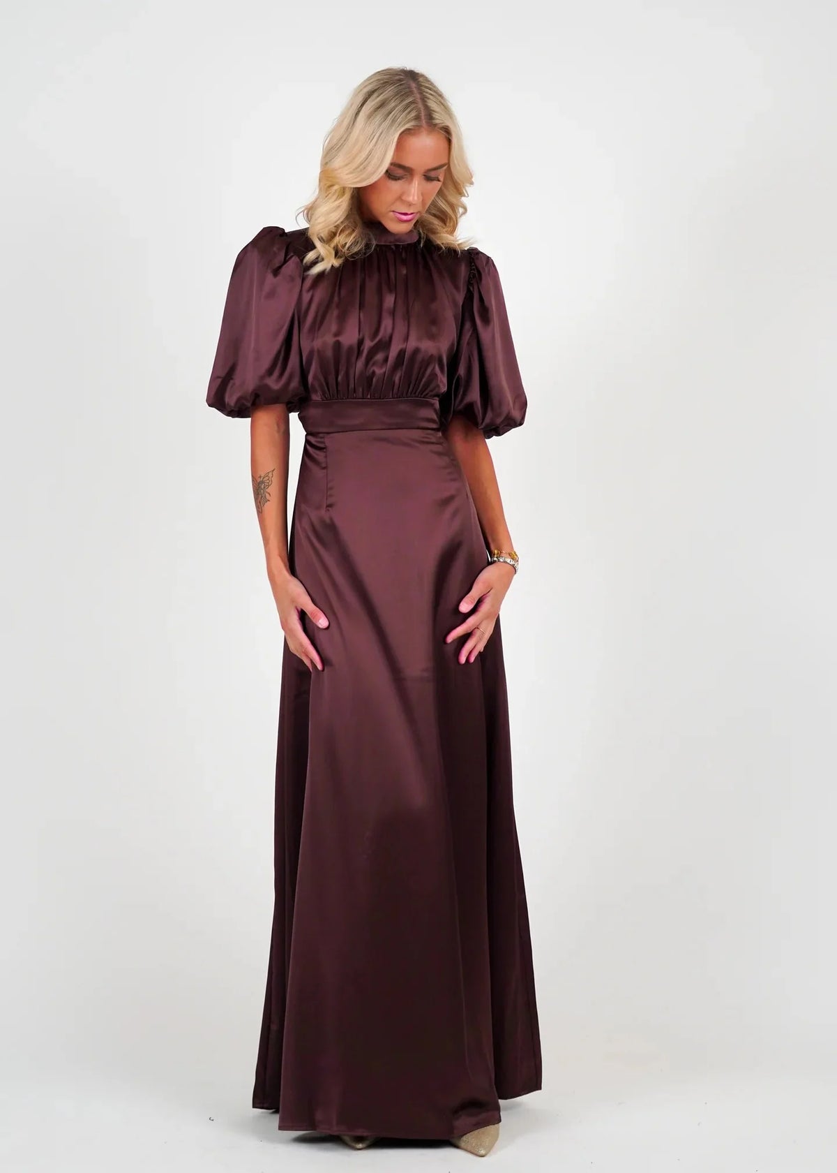 Holly Dress Long - Plum
