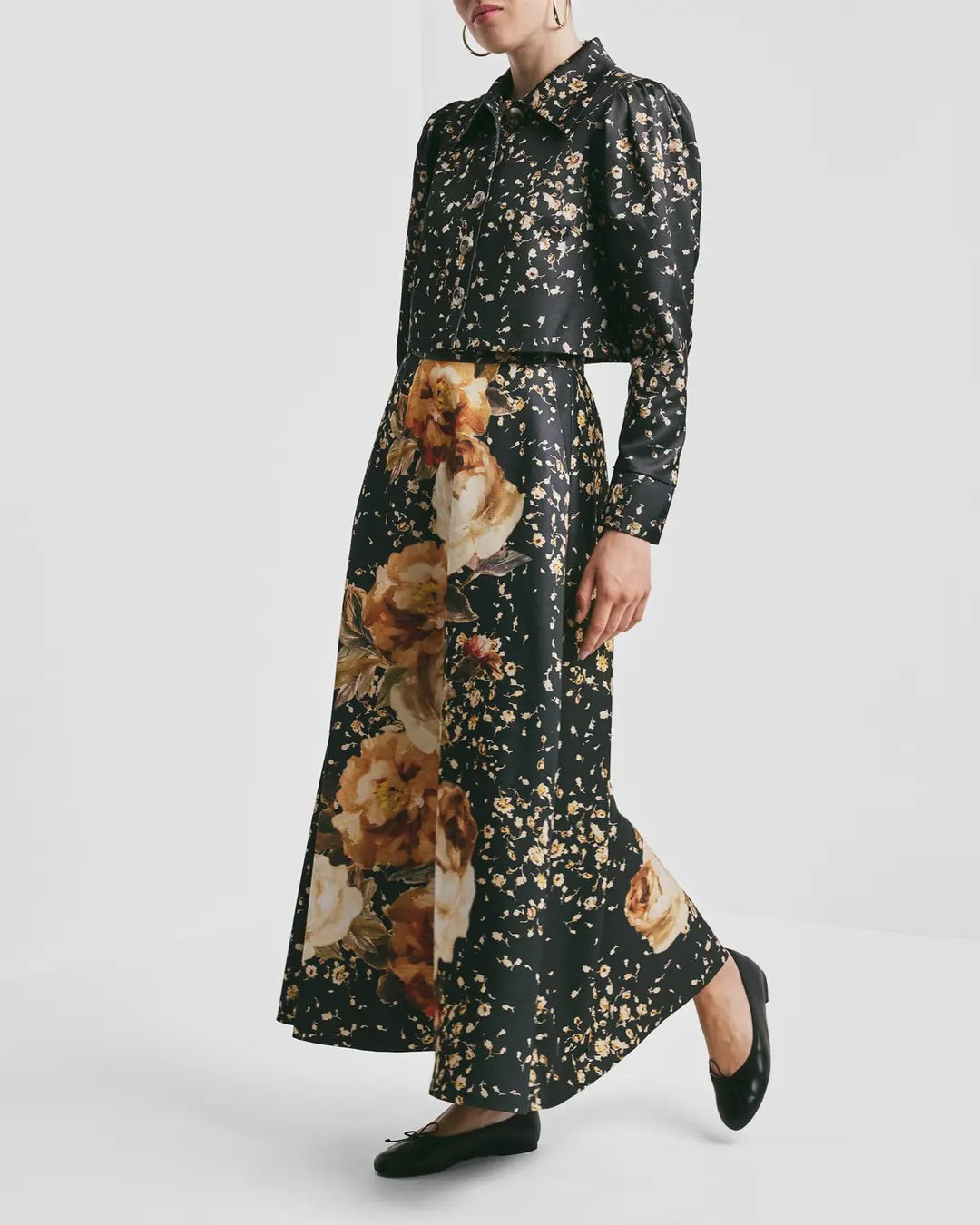 Tailored Satin Skirt