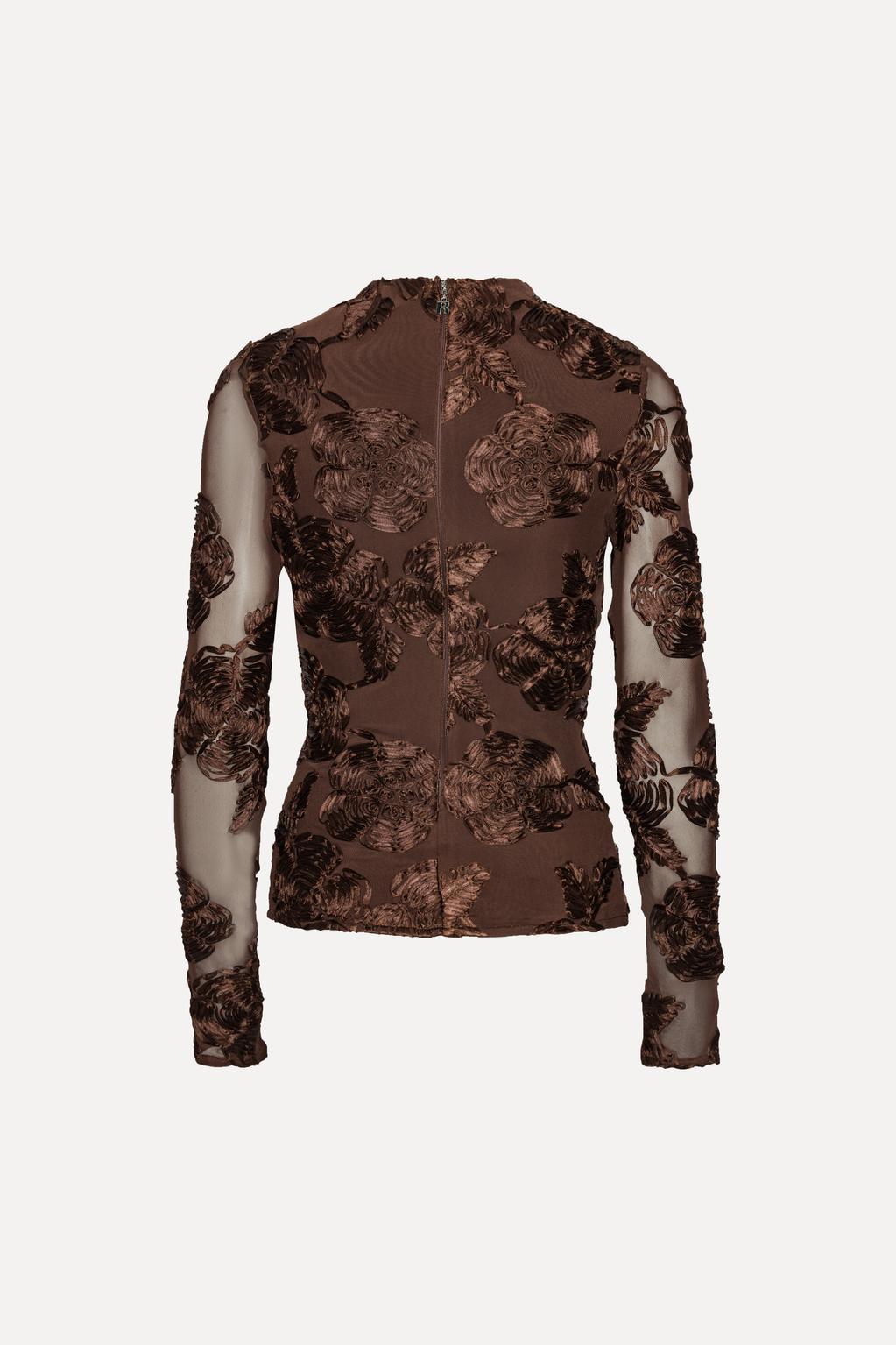Flower Mesh Ls Top