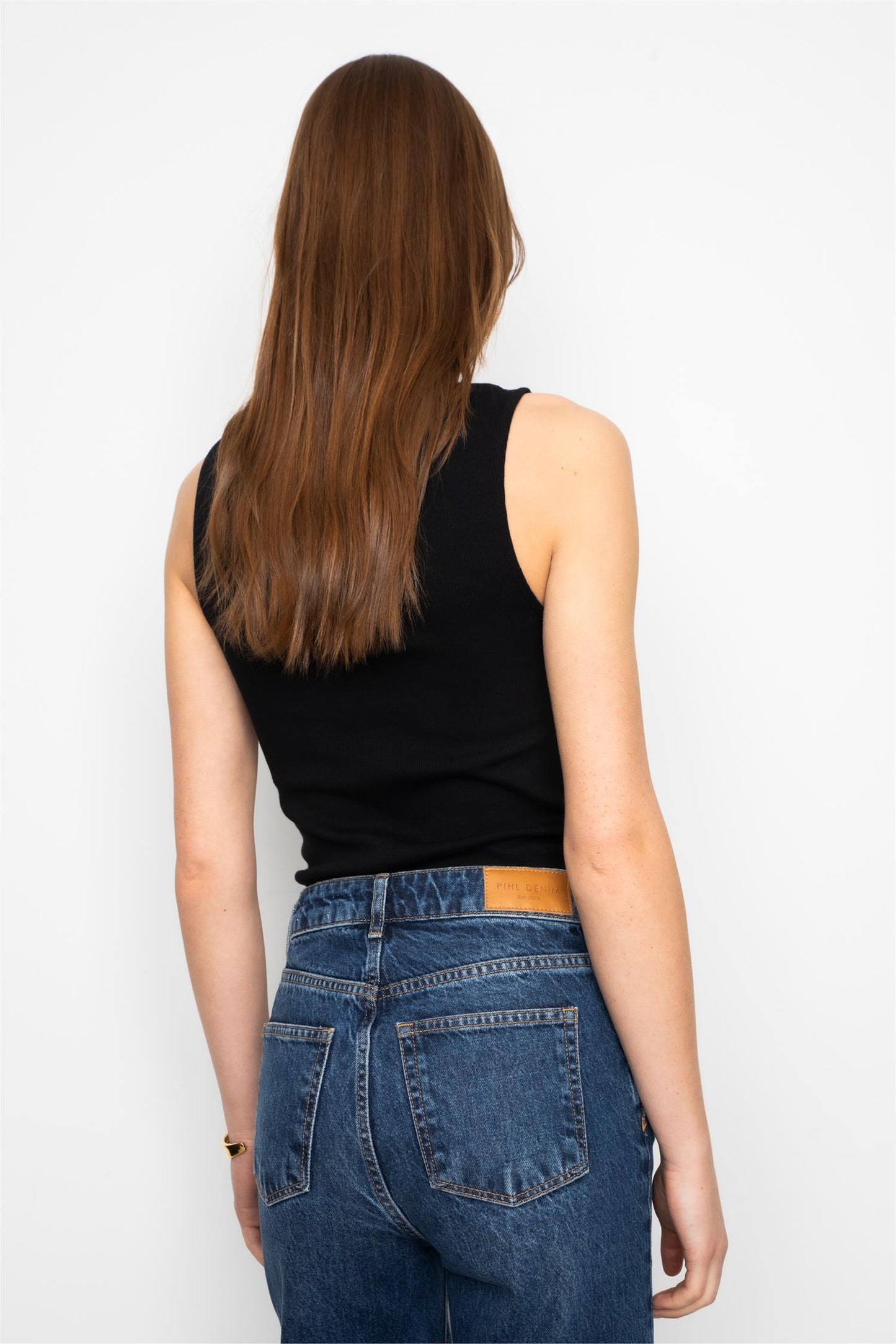 Peggy Rib Boatneck Top - Black