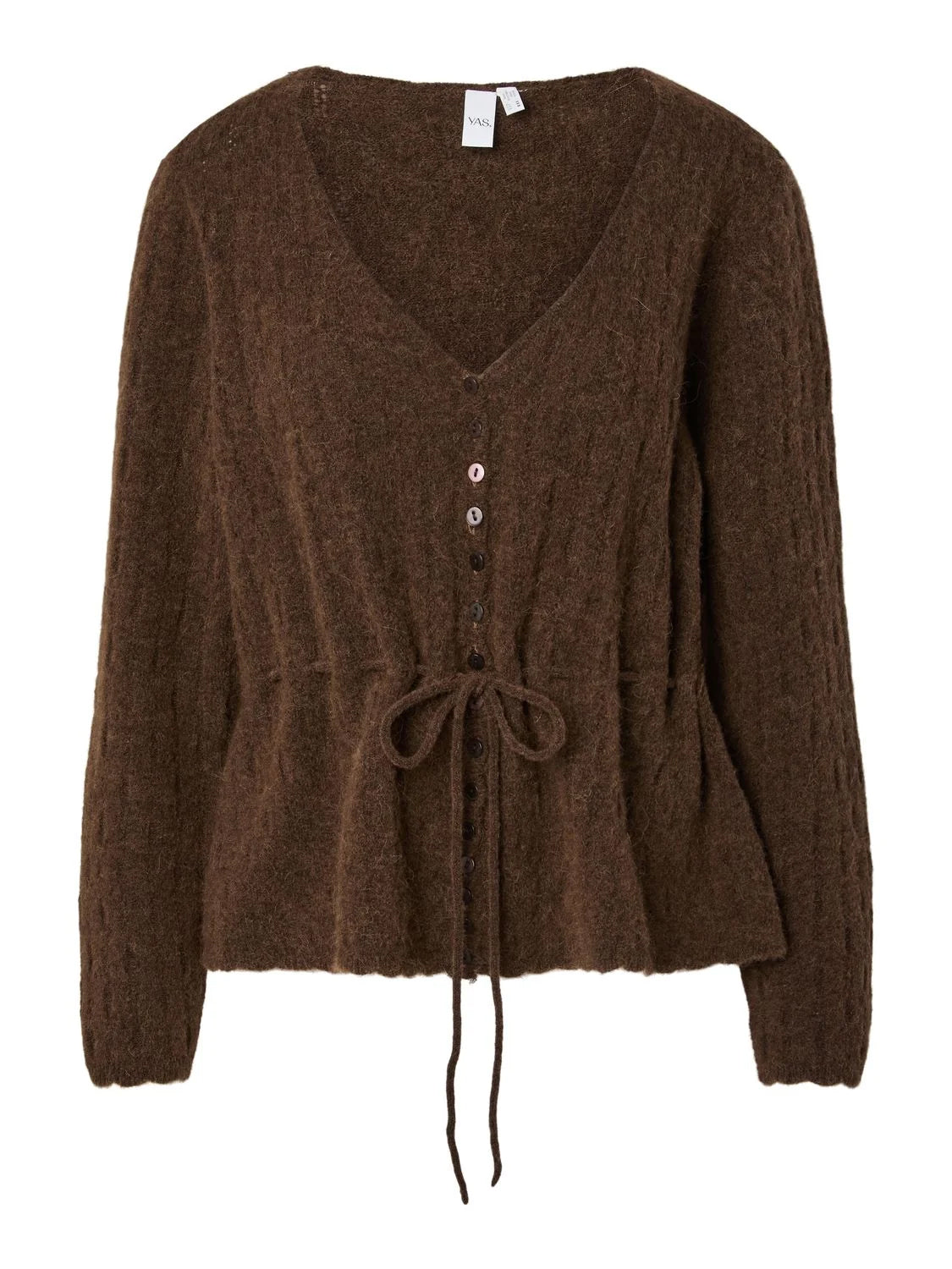 YasMellis Alpaca Blend Knit Cardigan - Carafe Melange