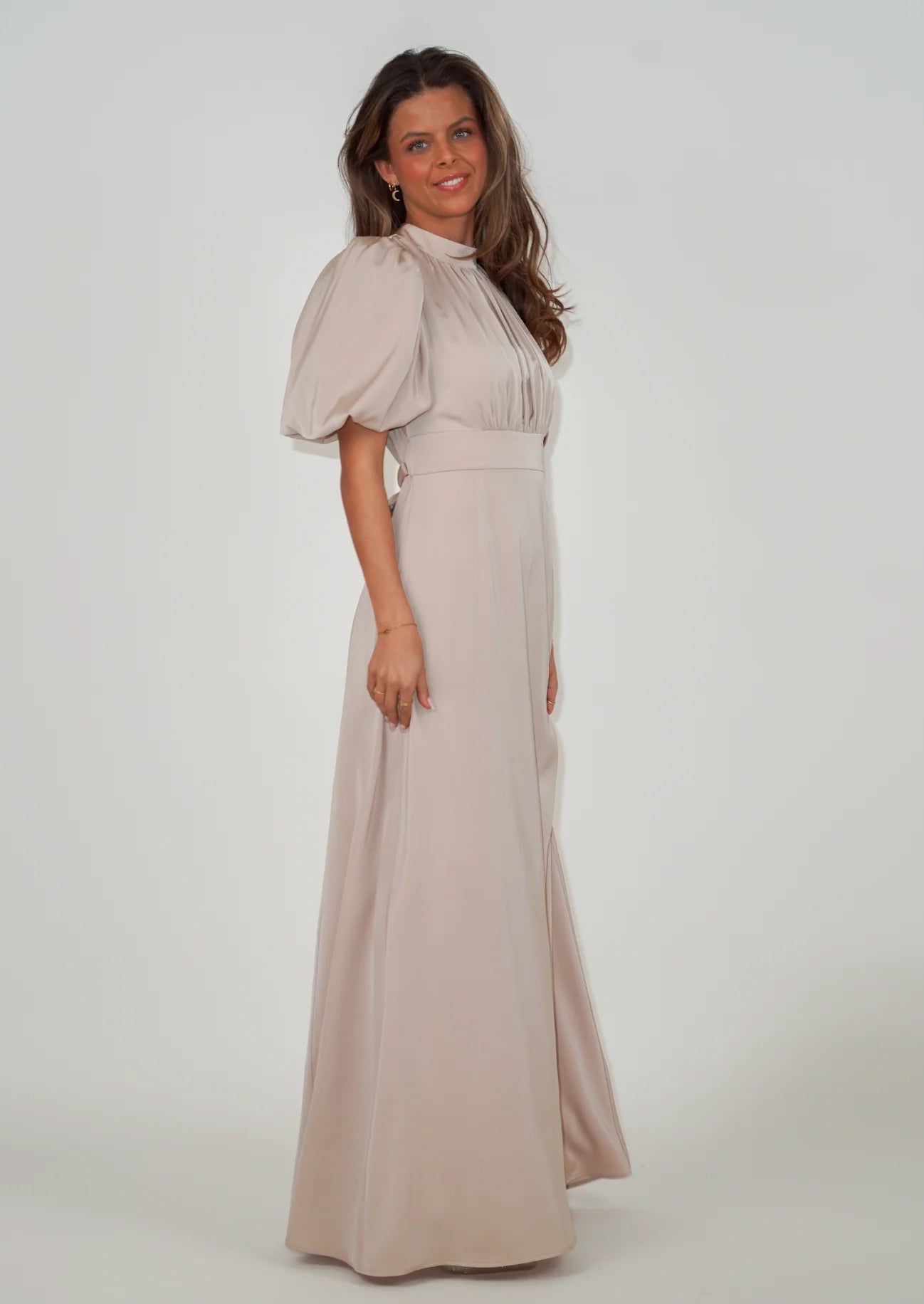 Holly Dress Long Champagne