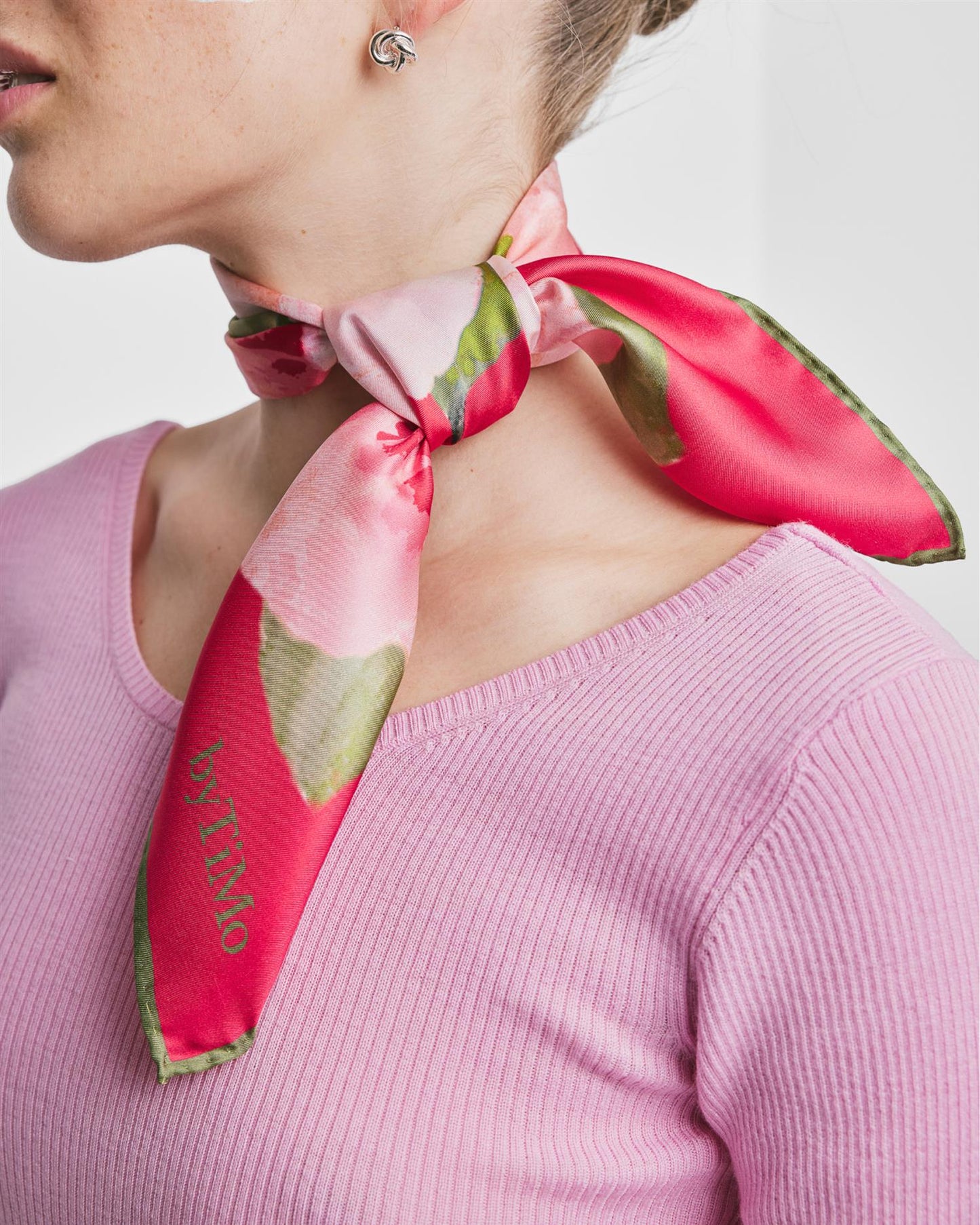 Silk Scarf Small - Rouge Fleur