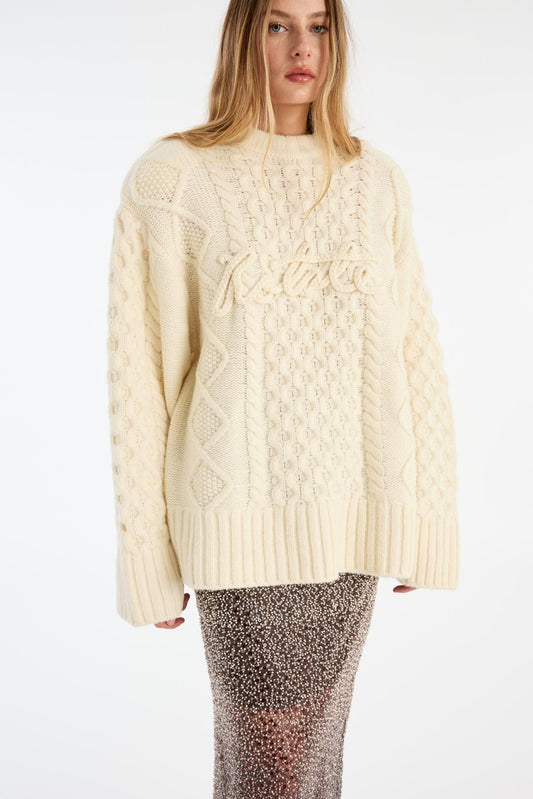 Knit Cable Crewneck