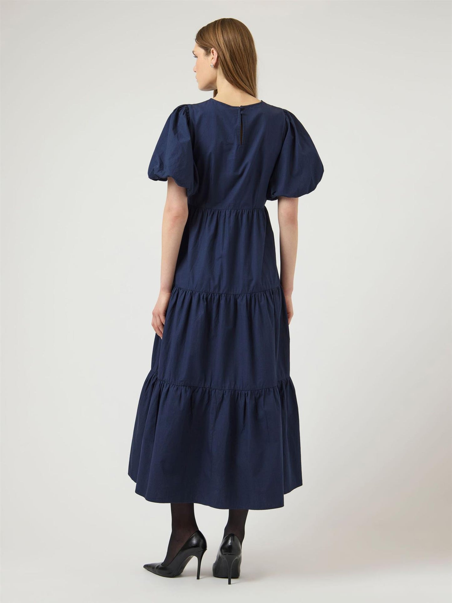 YasColea SS Ankle Dress Navy Blazer