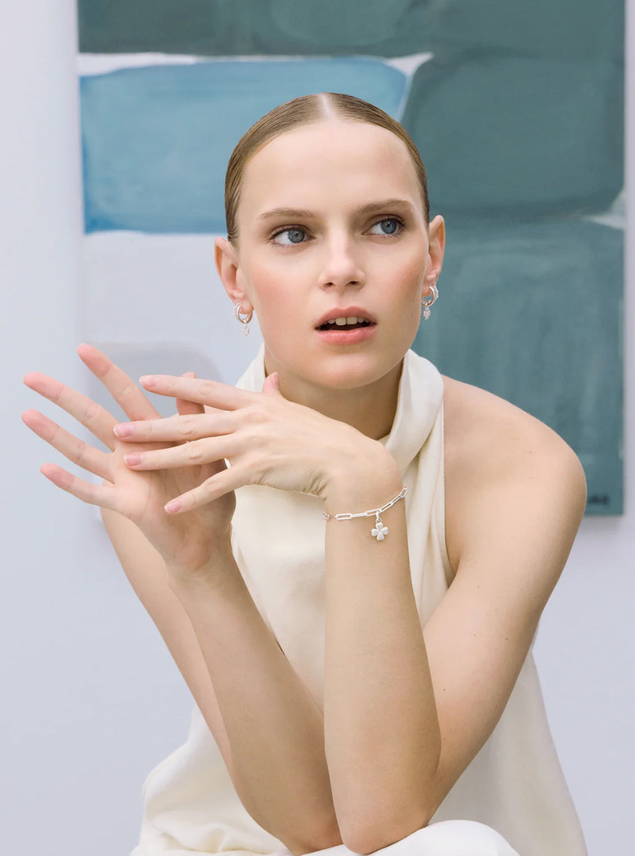 Medium Silver Hoops