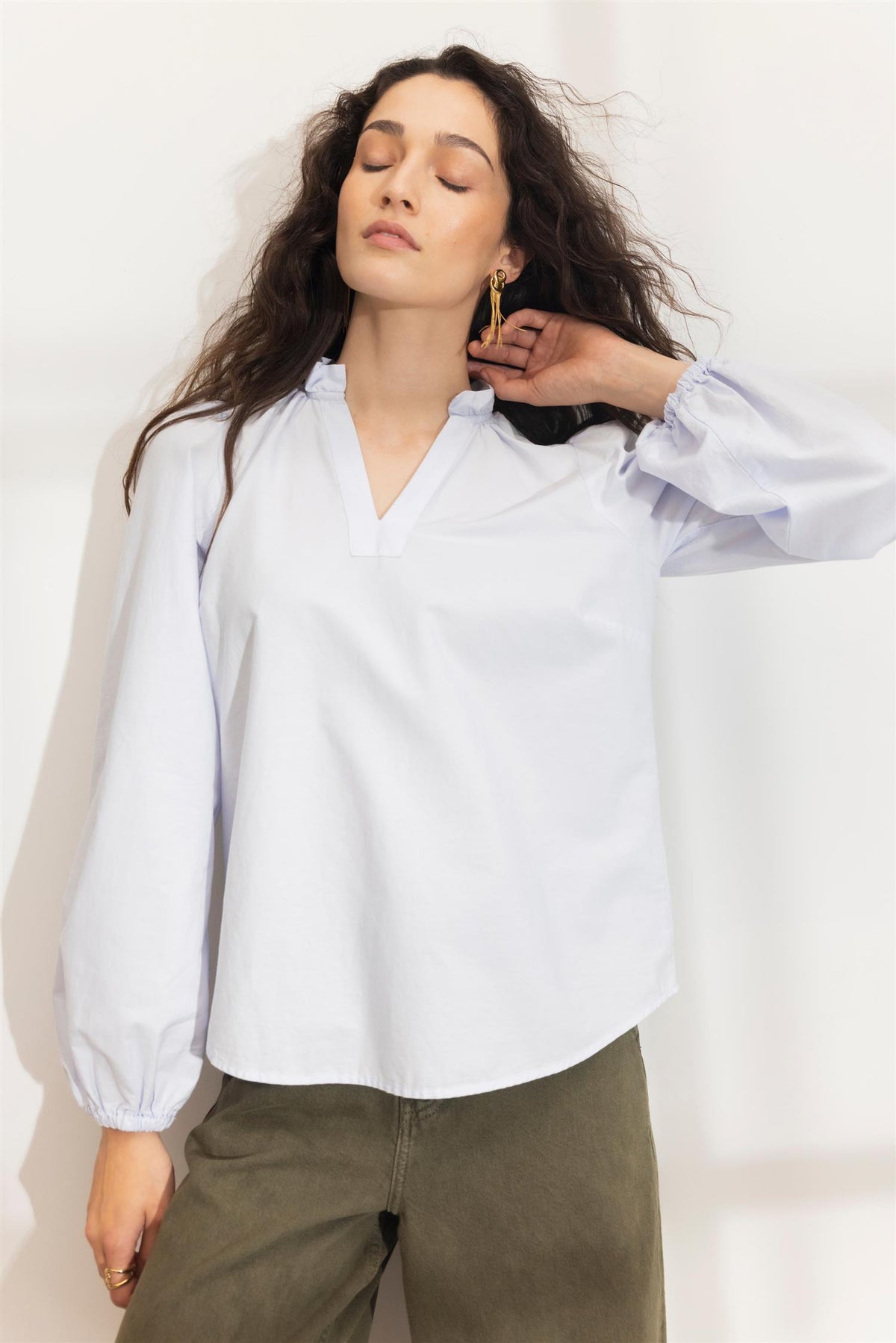 Infinity Blouse - Light Blue