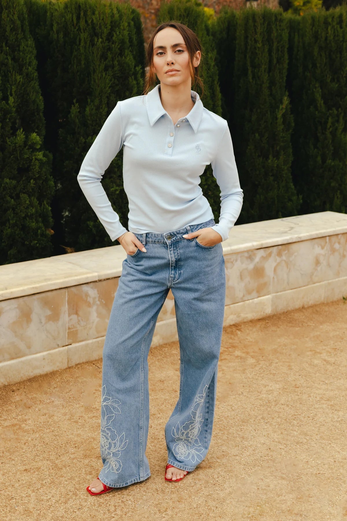 Ivonecras Blouse - Light Blue
