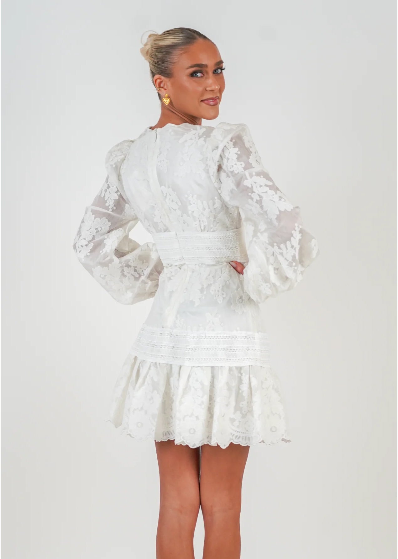 Castle Lace Dress White