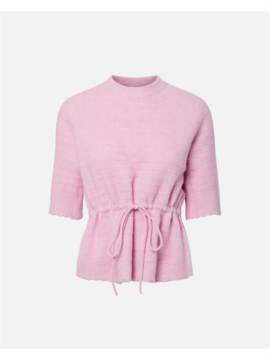 YasThellis Ss Knit Pullover - Pink Lady