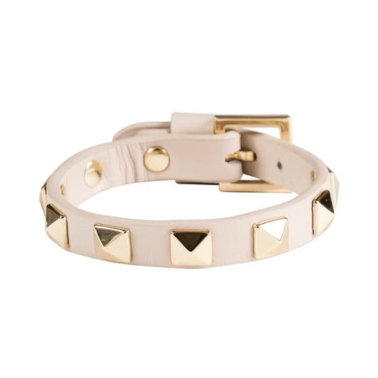 Leather Stud Bracelet Sand