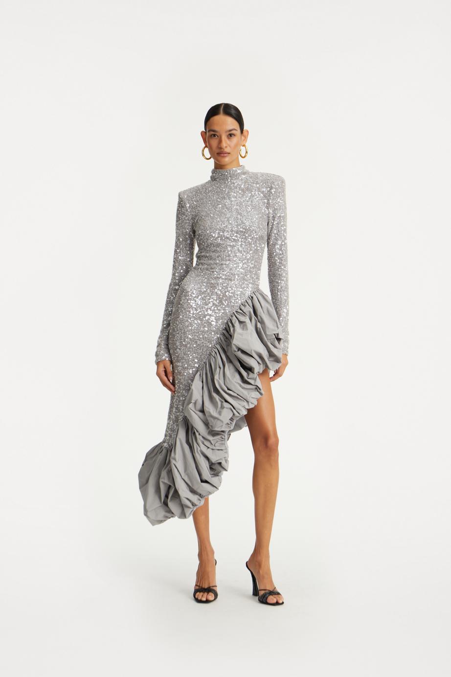 Sequin Asymmetric Dress