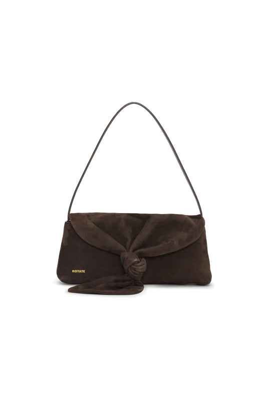 Suede Knot Scarf Bag - Chocolate Torte
