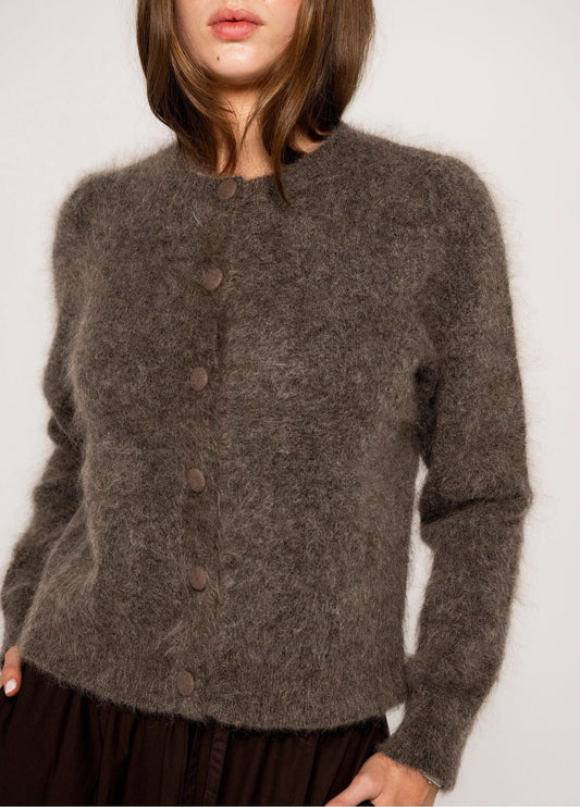 Ulla Mohair Cardigan - Taupe