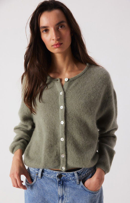 Vitow Cardigan - Khaki Melange Multi