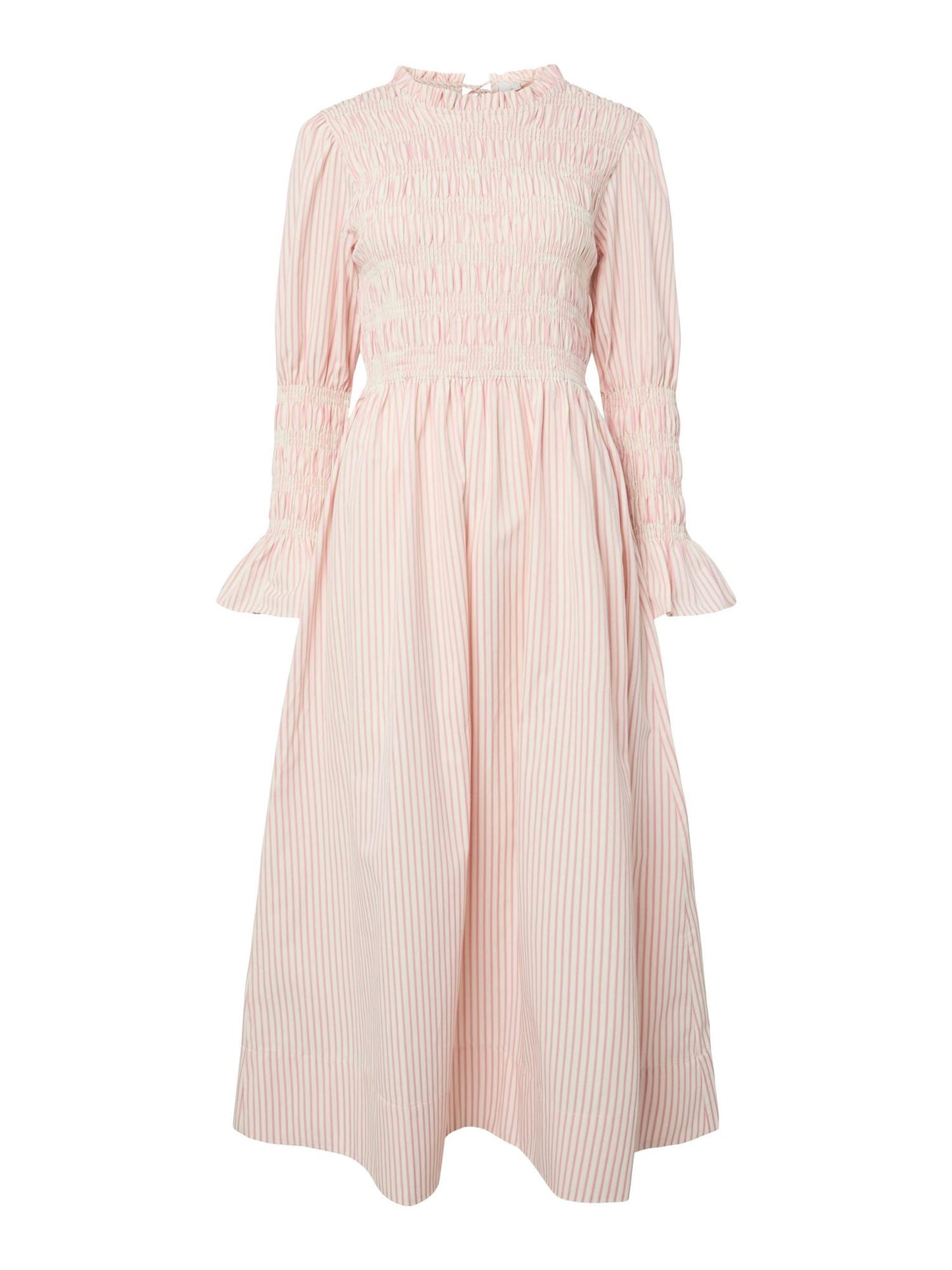 YasWito Ls Long Dress - Birch W/ Stripes