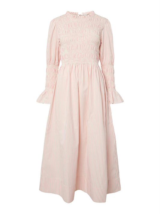YasWito Ls Long Dress - Birch W/ Stripes