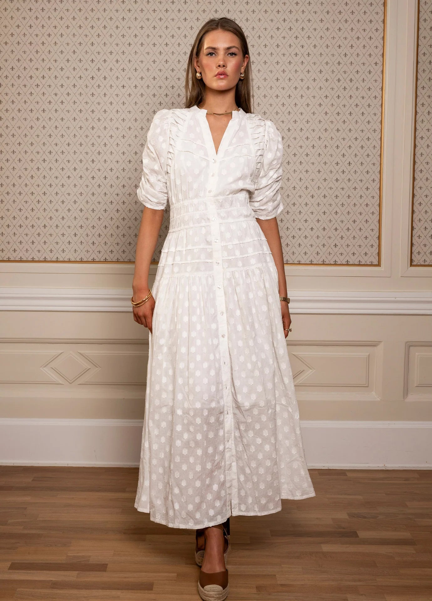 Fabienne Dress - Powder White