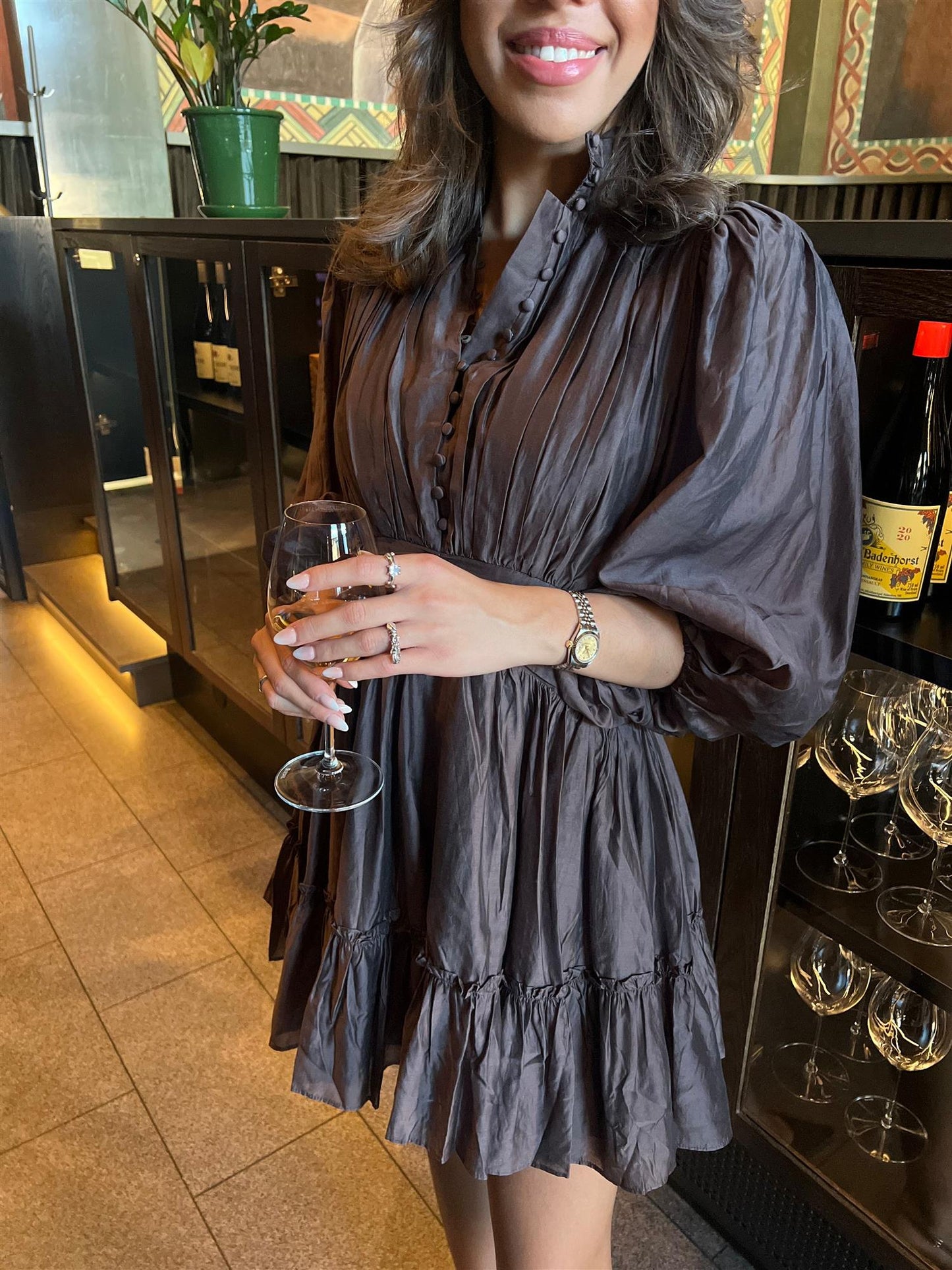 Vanity Dress Coffee Brown