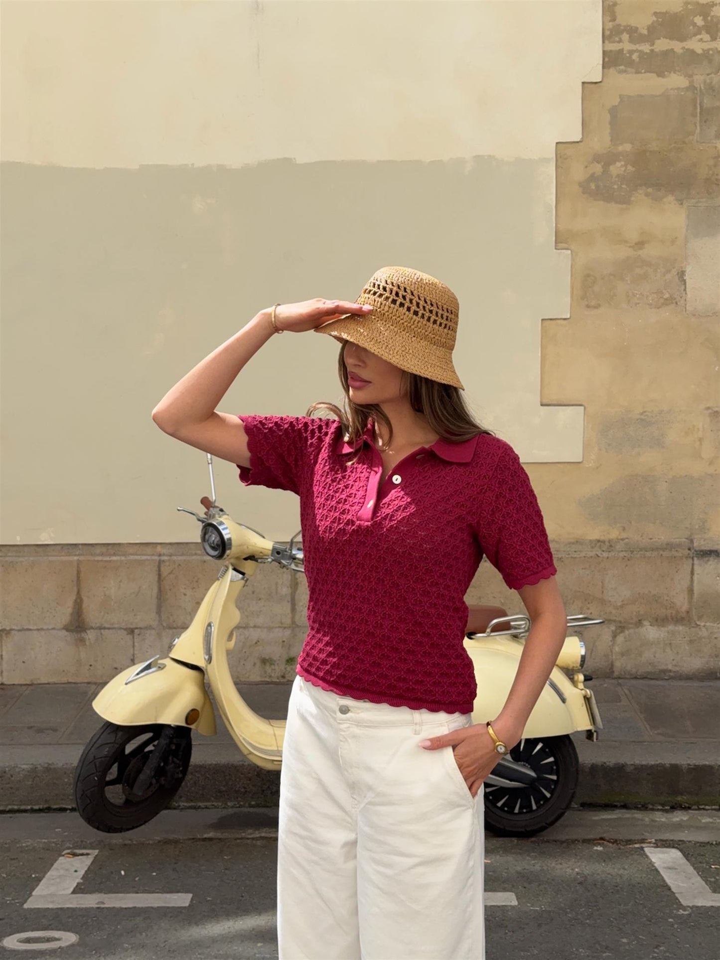 Gwen Knit Tee - Berry